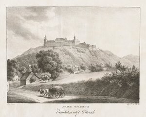 Baixa Áustria, mosteiro beneditino em Gottereich de Jakob Alt