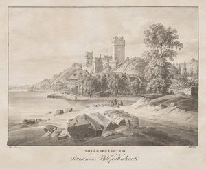 Baixa Áustria, ruínas do Castelo de Weidenech de Jakob Alt