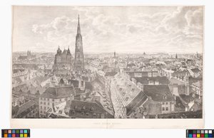Panorama de Viena em direção a leste, visto da Igreja de São Pedro de Jakob Alt