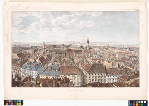 Panorama de Viena, em direção ao sul, visto da Igreja de São Pedro de Jakob Alt