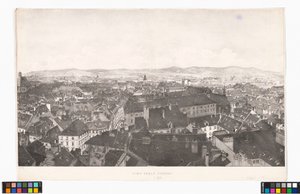 Panorama de Viena em direção a oeste, visto da Igreja de São Pedro de Jakob Alt
