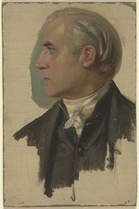 Homem de perfil, virado para a esquerda de Jakob Becker