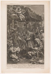 H. Carolus Borromeus transporta um crucifixo passado vítimas da peste de Jakob Frey (I)