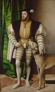 Retrato do Imperador Carlos V com Cão