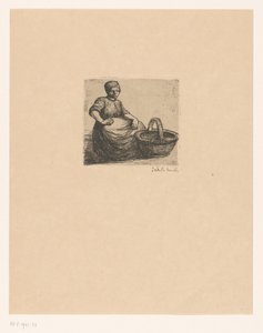 Mulher camponesa com cesto
Mulher do agricultor (título sobre o objecto) de Jakob Smits (signed by artist)