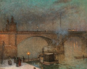 Praga, navio a vapor no Vltava antes da Ponte Palacky, ca 1910-1915.