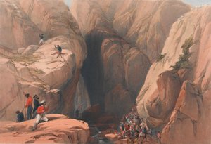 Entrada no Kojak Pass de Parush, c.1839 (litografia, colorido)