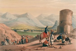 The Valley of Maidan, c.1839 (litografia, colorido)