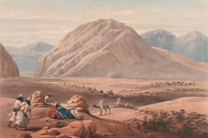 Vista da montanha Baba-Naunee, c.1839 (litografia, tingida) de James (after) Atkinson
