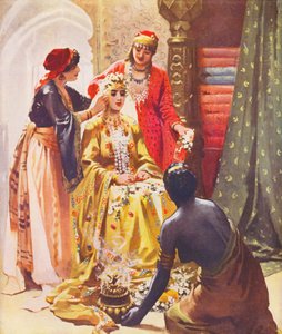 Terra Santa: "Uma noiva adornada para o seu marido" (litografia a cores) de James (after) Clark