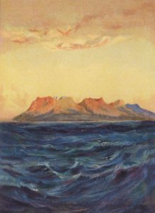 A Ilha de Patmos (cor litho)
