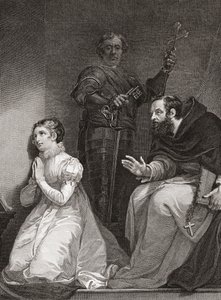 John Feckenham visita Lady Jane Grey na Torre de Londres (gravura)
