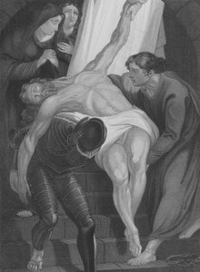 O sepultamento de Cristo, São Lucas 23, versículos 50-56 (gravura)