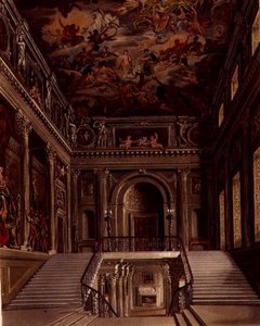 Escadaria, Buckingham House, gravada por William James Bennett (1787-1844) do pub 