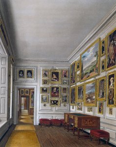 Withdrawing room of Queen, Engraving by William James Bennett (1787-1844), Based on design by James Stephanoff (ca 1788-1874), From The History of the Royal Residences