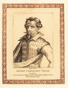 Hendrik Cornelisz Vroom, pintor marinho holandês da Idade de Ouro. 1817 (gravura) de James (c.1780 after 1820) Girtin
