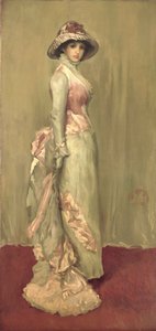 Harmonia em Rosa e Cinzento: Lady Meux de James Abbott McNeill (attr.to) Whistler