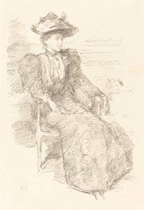 Um retrato: Mildred Howells, 18941896. de James Abbott McNeill Whistler