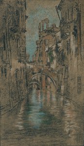 Um canal veneziano, c1880 de James Abbott McNeill Whistler