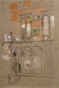 Um pátio veneziano, de James Abbott McNeill Whistler