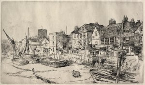 Adam e Eve Tavern, Old Chelsea. de James Abbott McNeill Whistler