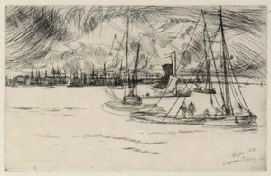 Amsterdã do Tolhuis de James Abbott McNeill Whistler