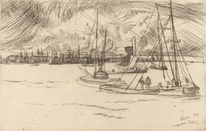 Amsterdã do Tolhuis, 1863. de James Abbott McNeill Whistler