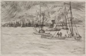 Amsterdã do Tolhuis, 1863. de James Abbott McNeill Whistler