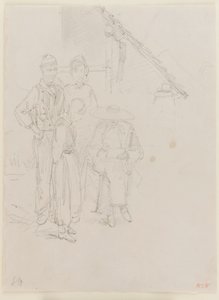 Um artista desenhando, 1858. de James Abbott McNeill Whistler