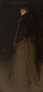 Arranjo em preto e marrom, o casaco de pele de James Abbott McNeill Whistler