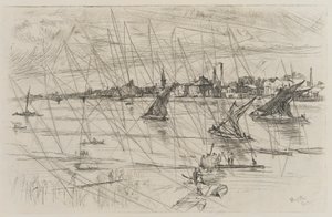 Battersea Reach, 1863. de James Abbott McNeill Whistler