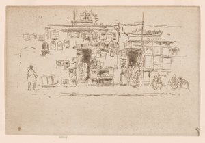 Bird-Cages, Chelsea, c.1886-88 (gravura; tinta sobre papel) de James Abbott McNeill Whistler