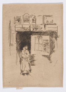 Bird Shop-Seven Dials, c.1886-88 (gravura; tinta sobre papel) de James Abbott McNeill Whistler