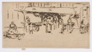 Cabina, Praça do Mercado, Loches de James Abbott McNeill Whistler