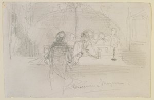 Cervejaria em Mainz, 1858. de James Abbott McNeill Whistler