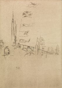 Bunting, de um conjunto de doze gravuras intitulado The Naval Review, 1887 de James Abbott McNeill Whistler