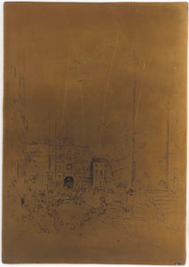 Placa de impressão cancelada para a Piazzetta, 1879-1880. de James Abbott McNeill Whistler