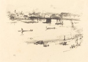 Ponte Ferroviária Charing Cross, 1896. de James Abbott McNeill Whistler