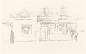 Chelsea Shops, 1888. de James Abbott McNeill Whistler