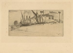Chelsea Wharf, 1863. de James Abbott McNeill Whistler