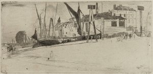 Chelsea Wharf, 1863. de James Abbott McNeill Whistler