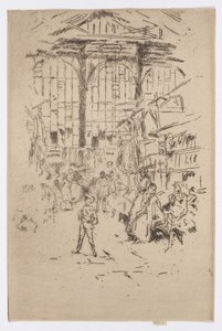 Clothes-Exchange, Houndsditch, n.º 2, c.1886-88 (água-forte; tinta sobre papel) de James Abbott McNeill Whistler