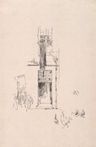 Galos e galinhas, hotel Colbert, 1891. de James Abbott McNeill Whistler