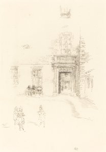 Pátio, Hospital de Chelsea, 1888. de James Abbott McNeill Whistler