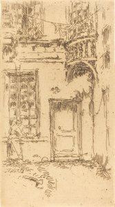 Pátio, Rue P.L. Correio, 1888. de James Abbott McNeill Whistler