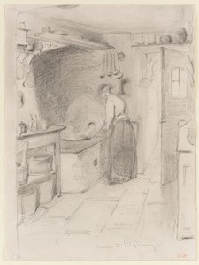 Cozinha de Lutzelbourg, 1858. de James Abbott McNeill Whistler
