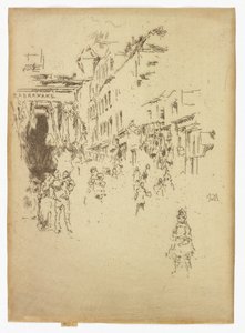 Cutler Street, Houndsditch, c.1886-88 (gravura; tinta sobre papel) de James Abbott McNeill Whistler