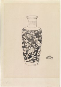 Vaso cilíndrico com pescoço grosso, 1876. de James Abbott McNeill Whistler