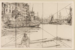 Eagle Wharf Tyzac Whiteley and Co., 1859. de James Abbott McNeill Whistler