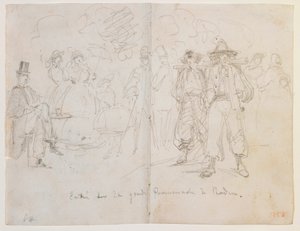 A entrar no Grand Promenade em Baden, 1858. de James Abbott McNeill Whistler